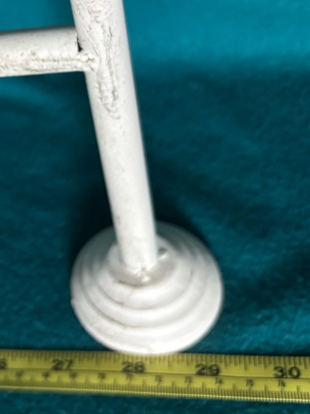 White Metal Multi-Arm Candle Holder with White Taper Candles - Picture 3 of 6